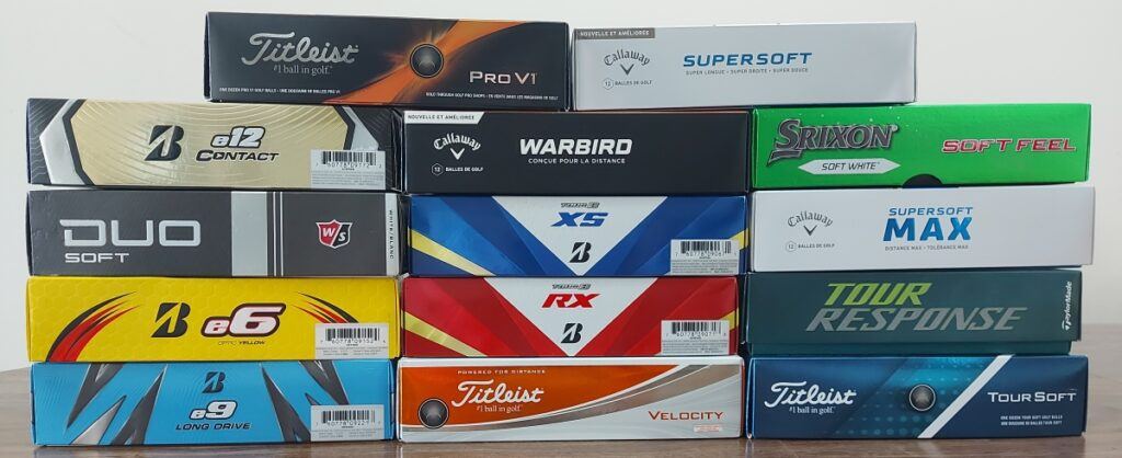 Various Golf Ball Boxes