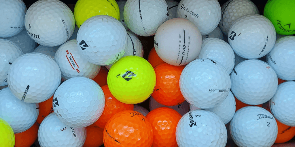 various golf balls from different brands