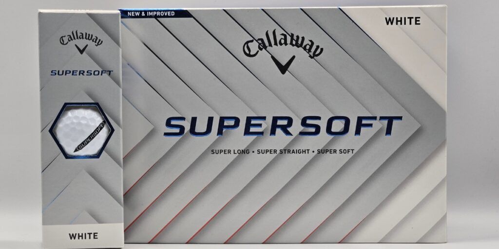 2025 Callaway Supersoft Golf Ball Review box and sleeve