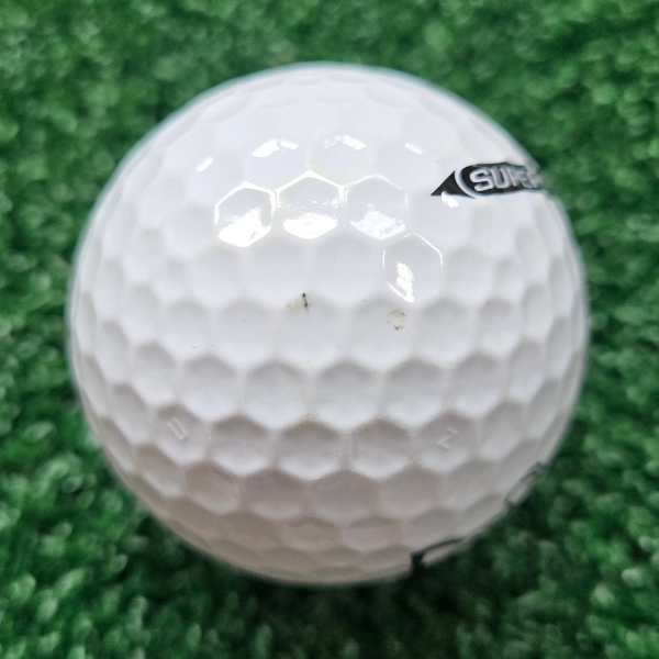 image of the 2025 Callaway Supersoft Golf Ball showing scuffs and marks after playing a round of golf
