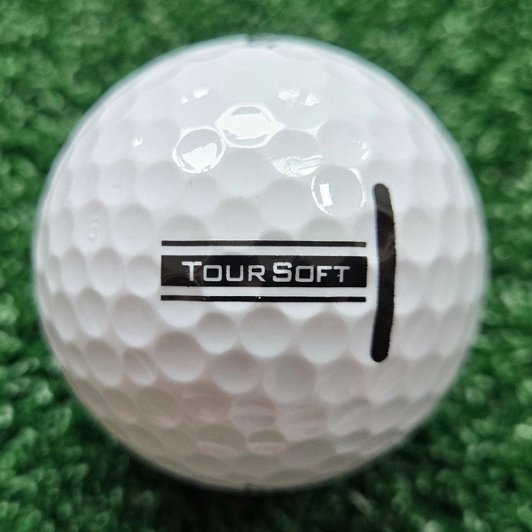 2024 Titleist Tour Soft Golf Ball showing the putting alignment on the ball