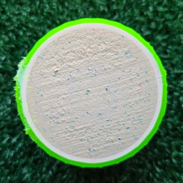 2025 Bridgestone e12 Straight Matte Green Golf Ball split in half showing the ball's core
