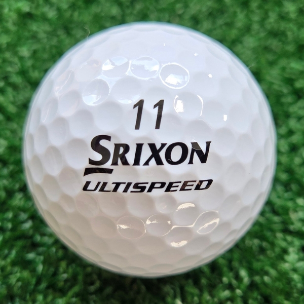 2025 Srixon Ultispeed Golf Ball showing the logo and number on the ball