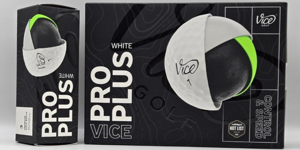 2024 Vice Pro Plus Golf Ball sleeve and box