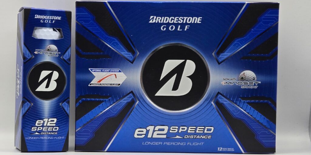 2025 Bridgestone e12 Speed Golf Ball sleeve and box