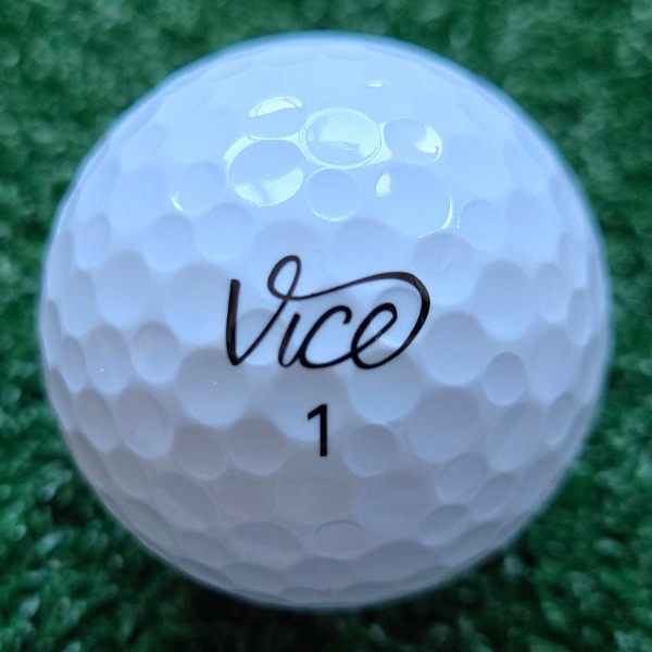 2024 Vice Drive Golf Ball showing the Vice logo and ball number on the ball