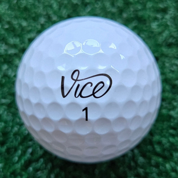 2024 Vice Pro Air Golf  Ball showing the Vice golf logo and golf ball number 1