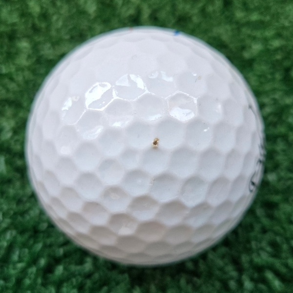 2025 Callaway ERC Soft Golf Ball showing marks and scuffs after a round of golf