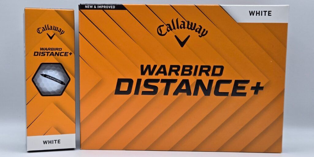 2025 Callaway Warbird Distance Plus Golf Ball box and sleeve
